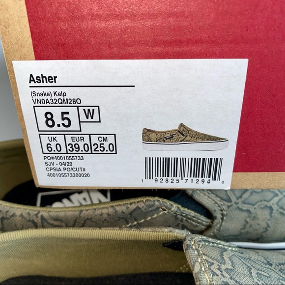 SOLD 💕NIB Vans Asher Slip On Skate Sneaker - Picture 9 of 10